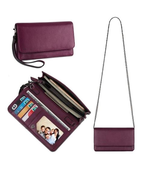 wristlet crossbody vinyl clutch with rfid blocking card slots|logan rfid clutch.